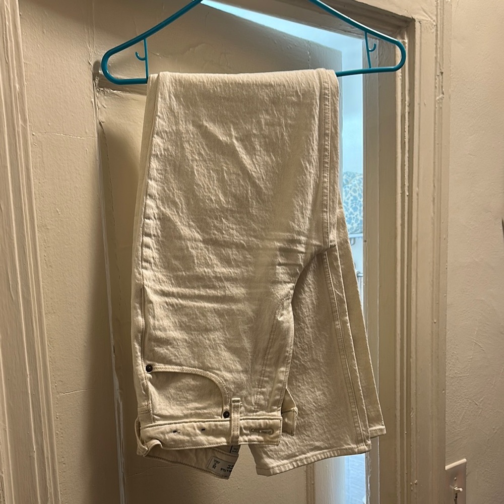 Abercrombie & Fitch Cream Denim Jeans